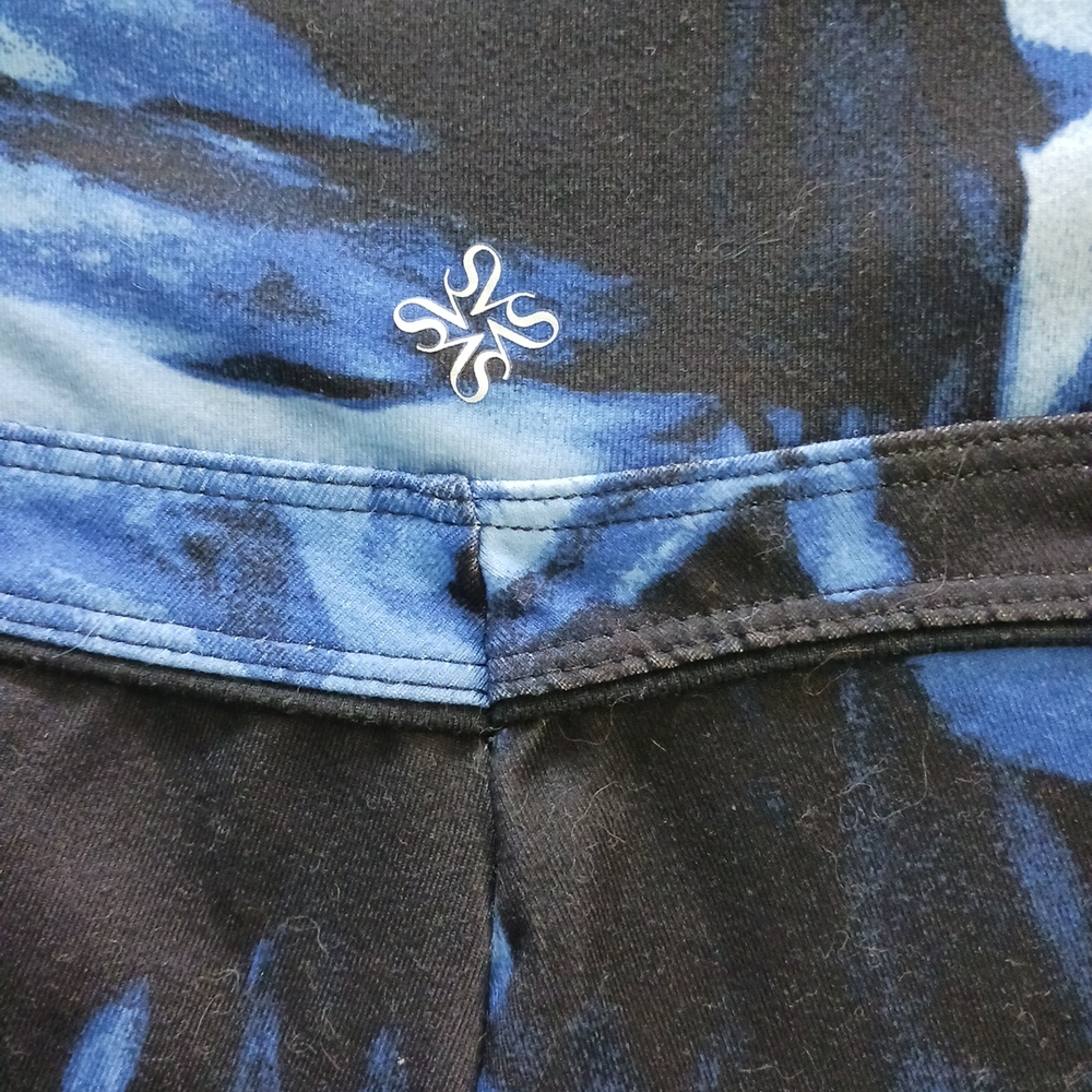 Vera Wang Blue and Black Patterned Leggings